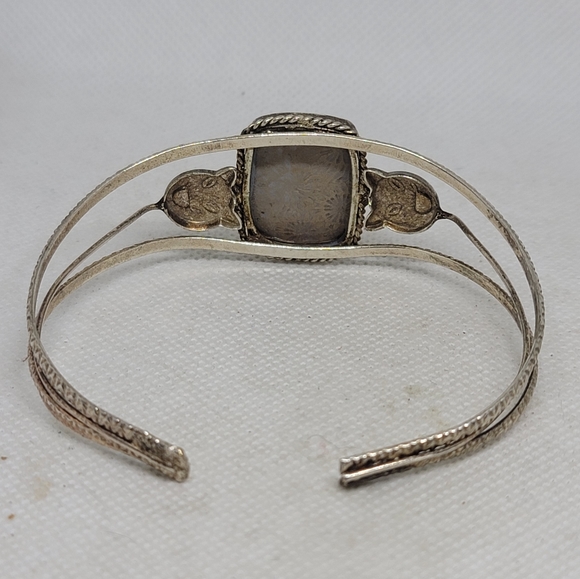 Fossil Coral Stone Cuff Bracelet Cats - Picture 4 of 6